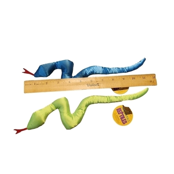 Sand filled Snake toy shimmery animal reptiles lot of 2 New with tags - Picture 5 of 7